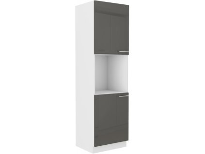 Kuchyňská skříňka Lara Grey - 60 DP-210 2F sloupek se zabudovanou troubou, dvířka