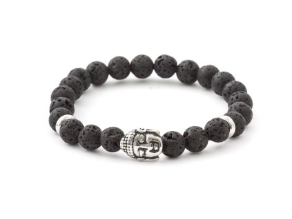 13106 koralkovy naramek z lavoveho kamene mink120 velikost 17 cm