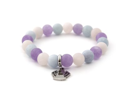 13121 koralkovy naramek z kristalu mink112 velikost 17 cm