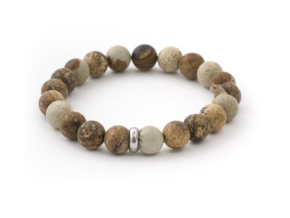 13127 koralkovy naramek z jaspisu mink108 velikost 17 cm