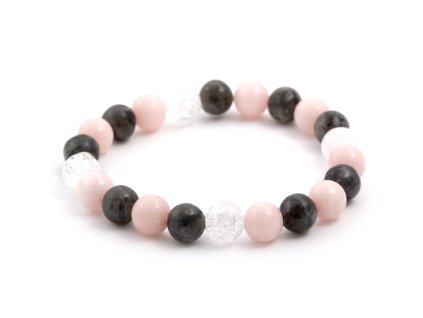 13160 mineralni koralkovy naramek z jadeitu kristalu a labradoritu mink09 17