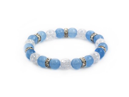 13172 mineralni koralkovy naramek z jadeitu a kristalu mink105 17