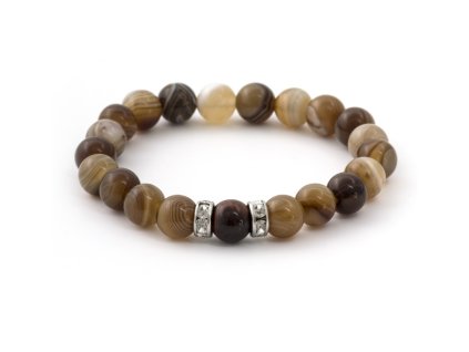 13187 mineralni koralkovy naramek z achatu a tygriho oka mink111 17