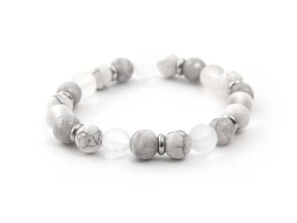 13205 mineralni koralkovy naramek z howlitu jadeitu a kristalu mink124 18