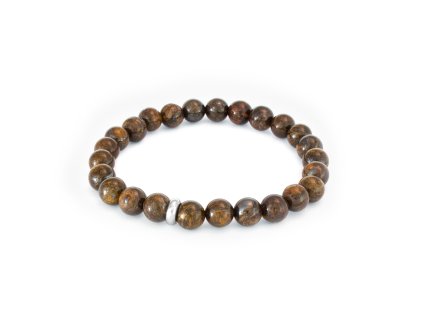 13214 mineralni koralkovy naramek z bronzitu mink127 20