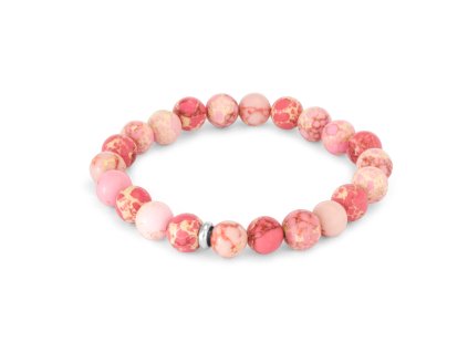 13217 mineralni koralkovy naramek z jaspisu mink128 17
