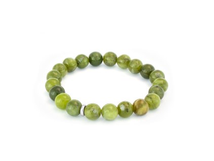 13232 mineralni koralkovy naramek z jadeitu mink133 17