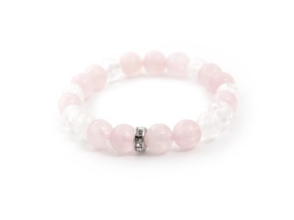 13238 mineralni koralkovy naramek z ruzeninu a praskaneho kristalu mink14 17