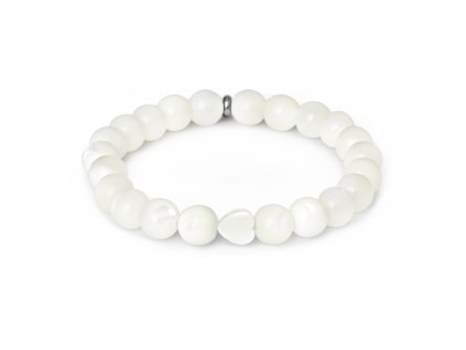 13259 mineralni koralkovy naramek z perleti mink148 17