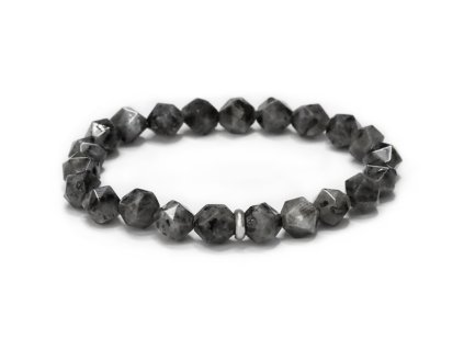 13268 mineralni koralkovy naramek z larvikitu mink150 17