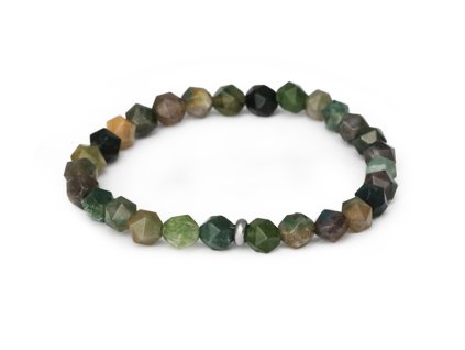 13274 mineralni koralkovy naramek z indickeho achatu bicone mink152 17