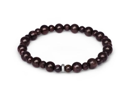 13283 mineralni koralkovy naramek z granatu mink155 17