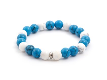 13328 mineralni koralkovy naramek z howlitu mink17 17