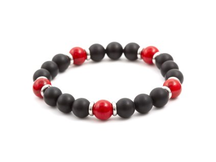 13346 mineralni koralkovy naramek z howlitu a onyxu mink23 17