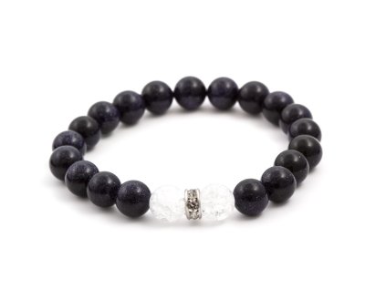 13349 mineralni koralkovy naramek z avanturinu a praskaneho kristalu mink26 17