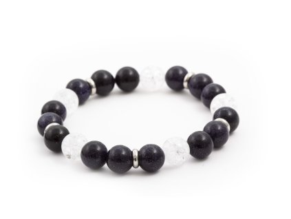 13352 mineralni koralkovy naramek z avanturinu a praskaneho kristalu mink27 17