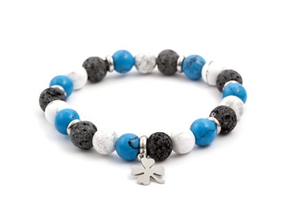 13412 mineralni koralkovy naramek z lavoveho kamene a howlitu mink48 17