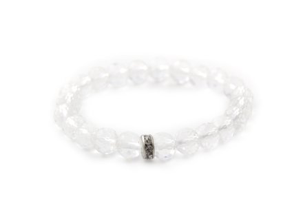 13415 mineralni koralkovy naramek z cireho brouseneho kristalu mink49 17