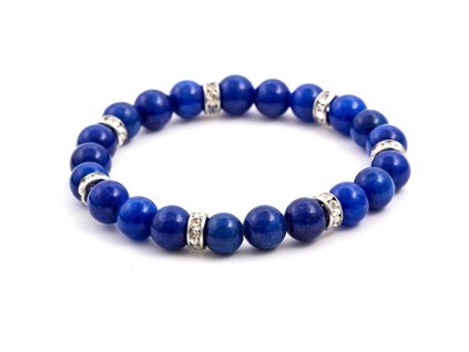 13436 mineralni koralkovy naramek z modreho jadeitu mink71 18