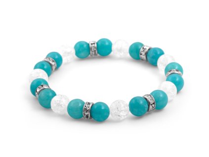 13439 mineralni koralkovy naramek z jadeitu a kristalu mink72 18