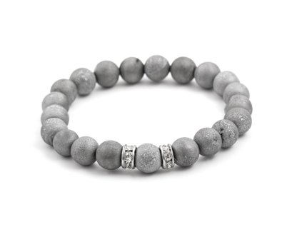 13457 mineralni koralkovy naramek z druzy achatu mink79 17