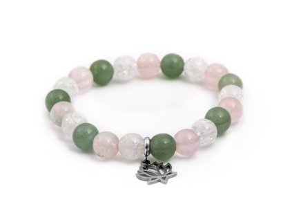 13466 mineralni koralkovy naramek z ruzeninu avanturinu a kristalu mink82 17