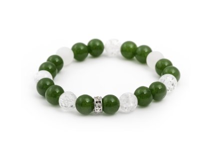 13472 mineralni koralkovy naramek z jadeitu a kristalu mink84 17