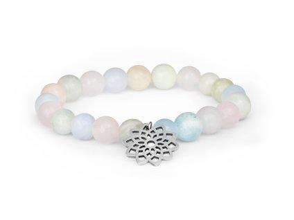 13499 mineralni koralkovy naramek z morganitu mink96 17