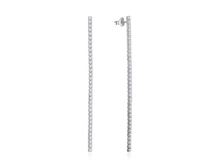 13508 slusive stribrne nausnice se zirkony aguv2672 delka 10 cm 4 16 g