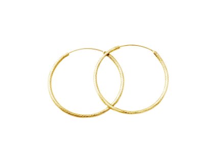 13517 13517 trpytive pozlacene kruhove nausnice aguc1240 n gold prumer 45 mm 3 29 g