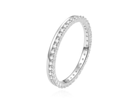 14483 14483 minimalisticky stribrny prsten se zirkony agg227 velikost 51 1 42 g