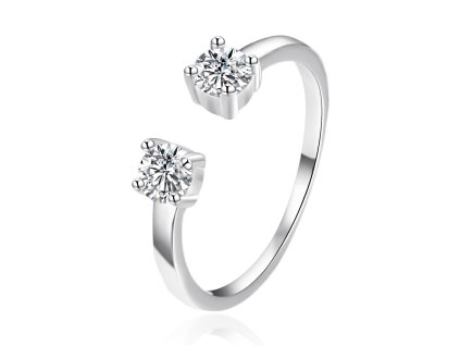 14666 elegantni otevreny prsten se zirkony agt r01w velikost 42 52 1 67 g