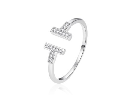 14699 elegantni otevreny prsten se zirkony agt r13w velikost 42 52 1 02 g
