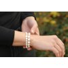 Minerální korálkový náramek s perletí MINK169/17