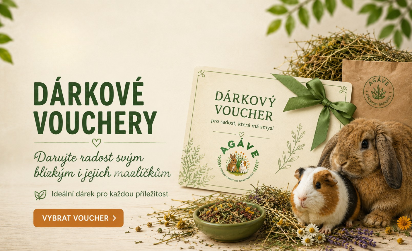 Dárkové vouchery Agáve pro chovatele králíků, morčat a dalších mazlíčků