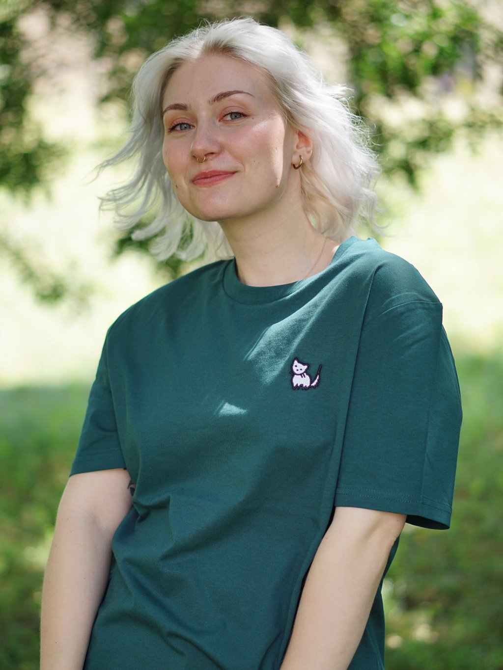 Triko Kočička ve smaragdově zelené