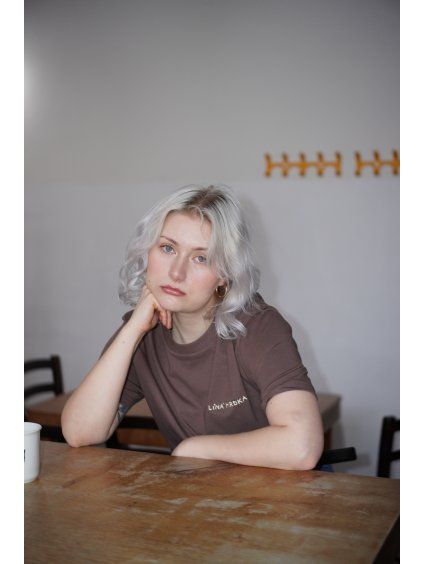 Triko Líná mrdka oboustranná mocha unisex