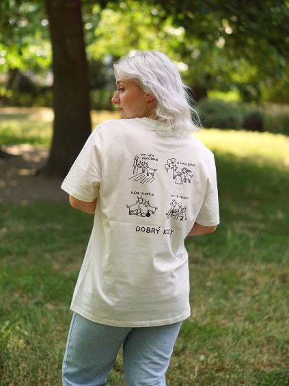 Triko Dobrý kozy bílé unisex