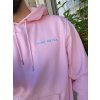 Mikina Líná mrTka snová růžová s kapucí