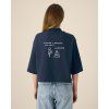 damsky crop navy blue back NAMASTE