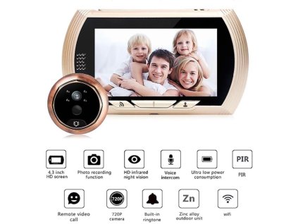 smart wifi wireless door viewer doorbell camera with 43inch display screen with rechargeable built i 1559734774 30fe1dfb progressive