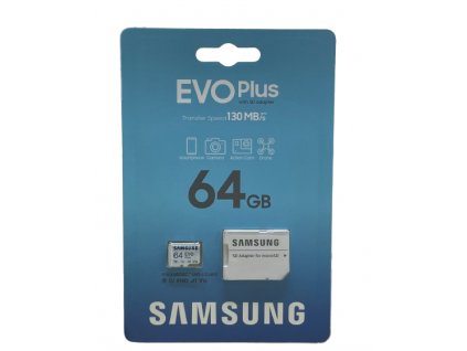 Paměťová karta Samsung Evo plus Micro SDHC 64GB Class 10 + adapter