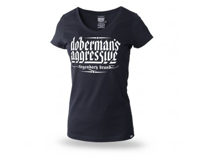 Doberman's Large Logo női V-nyakú póló