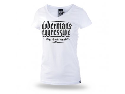 Dámske tričko s výstrihom do V Doberman's Large Logo