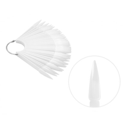 DISPLAY TIPS STILETTO White Präsentations Tips auf Ring AGLIA