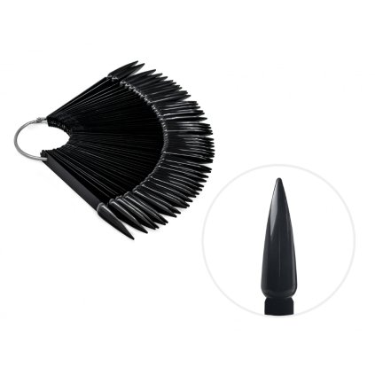 DISPLAY TIPS STILETTO Black tip display on ring AGLIA