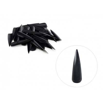 STILETTO Black nail art tip AGLIA