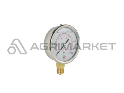 Manometr glycerinový 0-25 Bar 1/4" 63mm