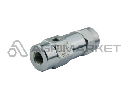 Pilotně ovládaný jednoduchý zpětný ventil "zámek" pro jednočinný válec VBPSL 1/4''