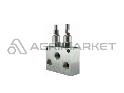 Dvojitý přepadový pojistný ventil VMPD 1/2" seřiditelný: 50-250barů průtok: 70L/min